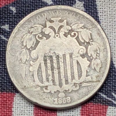 1868 Shield Nickel - GOOD