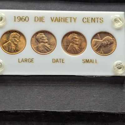 1960-P&D Die Variety Lincoln Memorial Cent Collection in Capitol Case