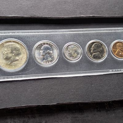 1964 U.S. Year Coin Set In Whitman Case - Includes (3) 90% Silver Coins