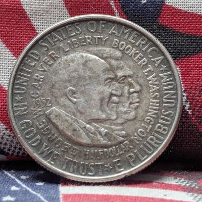 1952 Washington/Carver Commemorative 90% Silver Half Dollar