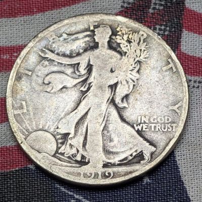 1919-D Walking Liberty 90% Silver Half Dollar