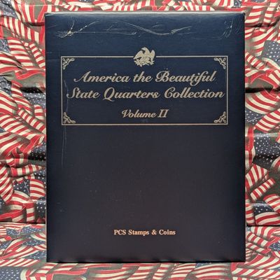 Collection of P, D, & S Statehood Quarters in Info Cards in Collector's Album - Volume II San Francisco Mint