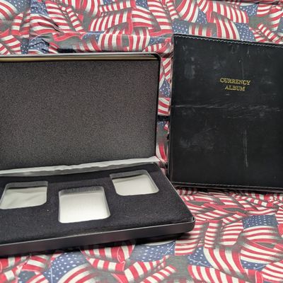 *EMPTY* Slabbed Coin Collector's Storage Box & Currency Note Album (2 pcs)