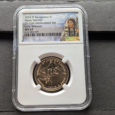 2023-D Sacagawea Maria Tallchief Dollar NGC MS67 - Early Release