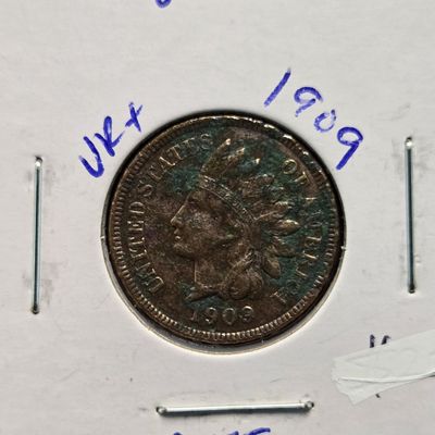 Sale Photo Thumbnail #183: 1909 Indian Head Cent - Full Liberty w/ Diamonds! - Last Year!