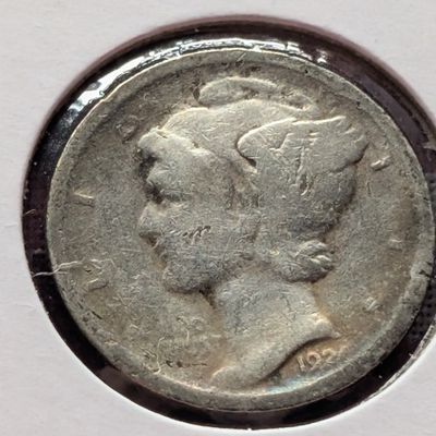 Sale Photo Thumbnail #336: 1926? Mercury 90% Silver Dime