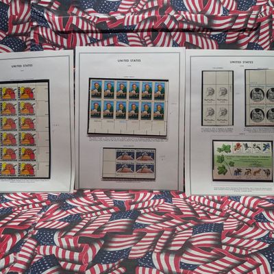 Sale Photo Thumbnail #289: (6) Assorted U.S. Plate Blocks, All Mint, Original Gum, Never Hinged
