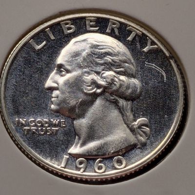 Sale Photo Thumbnail #380: 1960 Proof Washington 90% Silver Quarter