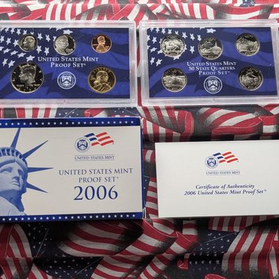 Sale Photo Thumbnail #318: 2006-S U.S. Mint Proof Set with State Quarters in OGP w/ COA