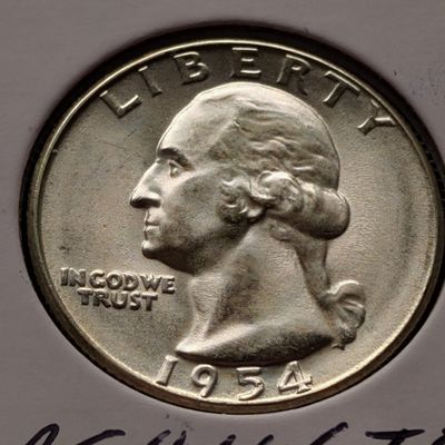 Sale Photo Thumbnail #310: 1954-S Washington 90% Silver Quarter - UNC.