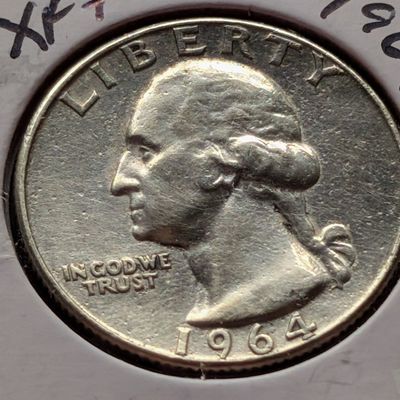 Sale Photo Thumbnail #41: 1964 Washington 90% Silver Quarter