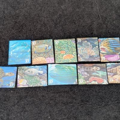 Sale Photo Thumbnail #303: Complete Set Of Pacific Coral Reef Stamps, Used