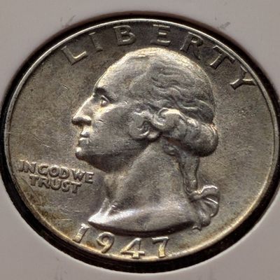 Sale Photo Thumbnail #43: 1947 Washington 90% Silver Quarter