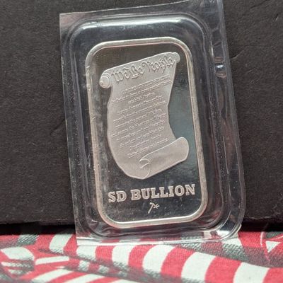 Sale Photo Thumbnail #145: One Troy Ounce .999 Fine Silver SD Bullion Bar