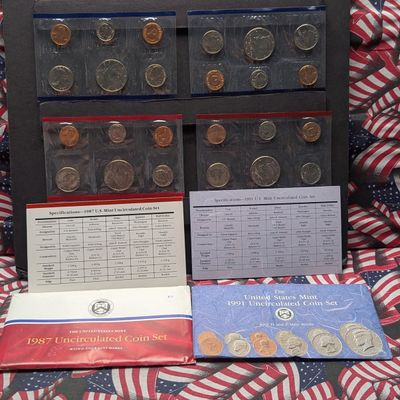 Sale Photo Thumbnail #36: 1987-P&D & 1991-P&D U.S. Uncirculated Mint Sets In OGP w/COA