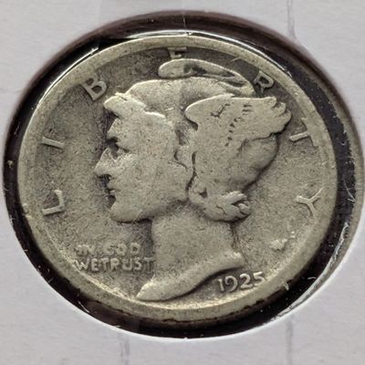 Sale Photo Thumbnail #288: 1925-S Mercury 90% Silver Dime