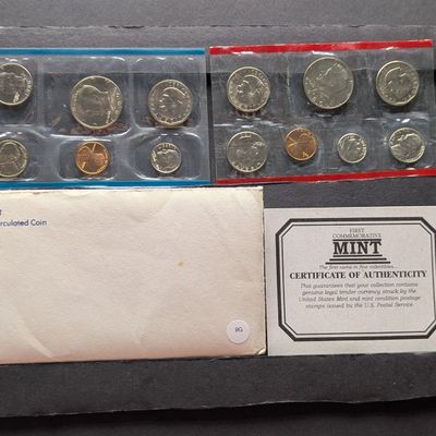 Sale Photo Thumbnail #42: 1980 P&D US Mint Uncirculated Coin Set In OGP - Includes "S" Mint Mark Cent & SBA Dollar