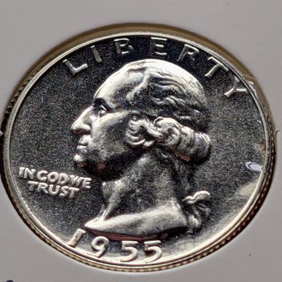 Sale Photo Thumbnail #250: 1955 Proof Washington 90% Silver Quarter