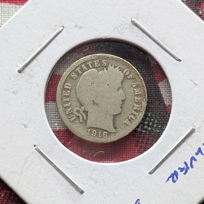 Sale Photo Thumbnail #44: 1916 Barber 90% Silver Dime