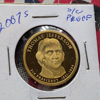 Sale Photo Thumbnail #104: 2007-S Proof Thomas Jefferson Presidential Dollar