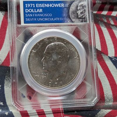 Sale Photo Thumbnail #114: 1971-S Eisenhower 40% Silver Half Dollar - UNC.