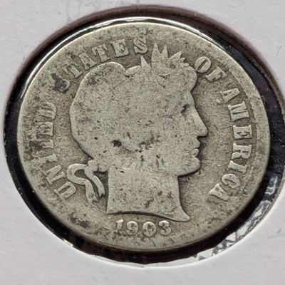 Sale Photo Thumbnail #304: 1903 Barber 90% Silver Dime