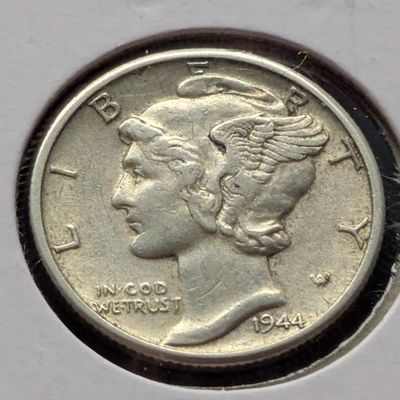 Sale Photo Thumbnail #378: 1944-D Mercury 90% Silver Dime