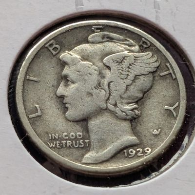 Sale Photo Thumbnail #369: 1929-S Mercury 90% Silver Dime