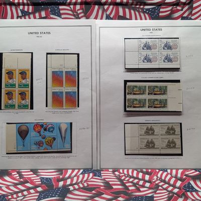 Sale Photo Thumbnail #285: (6) Assorted U.S. Plate Blocks, All Mint, Original Gum, Never Hinged