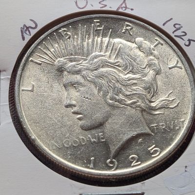 Sale Photo Thumbnail #248: 1925 Peace 90% Silver Dollar