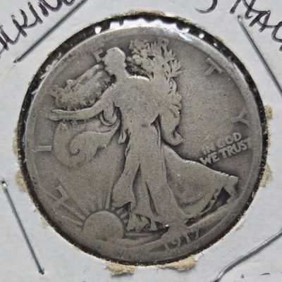 Sale Photo Thumbnail #121: 1917 Walking Liberty 90% Silver Half Dollar