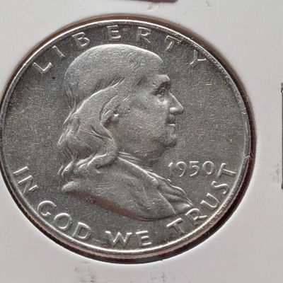 Sale Photo Thumbnail #88: 1950-D Franklin 90% Silver Half Dollar