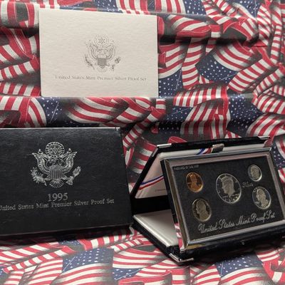 Sale Photo Thumbnail #45: 1995-S U.S. Mint Premier Silver Proof Set in OGP w/ COA - Includes (3) 90% Silver Coins