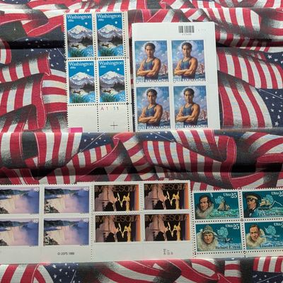 Sale Photo Thumbnail #265: (5) Assorted U.S. Plate Blocks, All Mint, Original Gum, Never Hinged