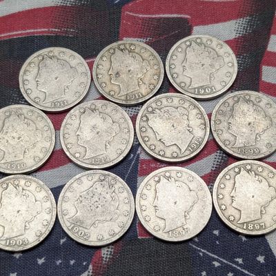 Sale Photo Thumbnail #169: (2) 1897, 1899, 1901, 1902, 1903, 1910, (2) 1911, & (2) 1912 Liberty Head V Nickels