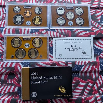 Sale Photo Thumbnail #389: 2011-S U.S. Mint Proof Set with Presidential Dollars, Sacagawea Dollar, and ATB Quarters in OGP w/ COA