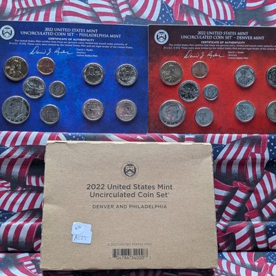 Sale Photo Thumbnail #30: 2022-P&D U.S. Mint Uncirculated Coin Set with Women Quarters in OGP W/ COA