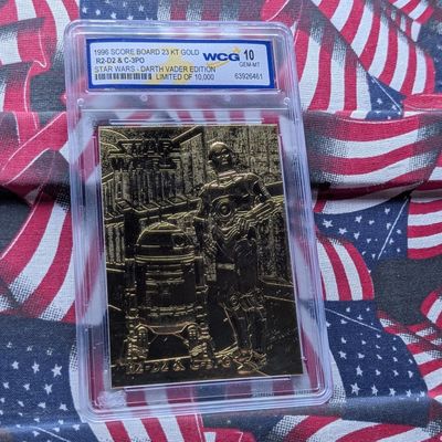 Sale Photo Thumbnail #177: Star Wars, R2-D2 & C-3PO, 23KT Gold, Sealed, Gem 10 Mint, Limited of 10,000, Darth Vader Edition!