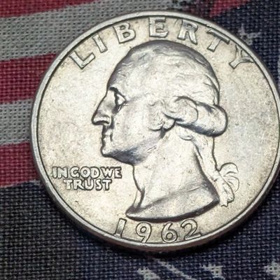 Sale Photo Thumbnail #162: 1962-D Washington 90% Silver Quarter, UNC, 64 Years old