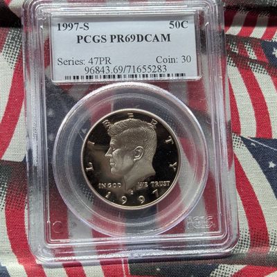 Sale Photo Thumbnail #156: 1997-S Kennedy Half Dollar PCGS PR69DCAM