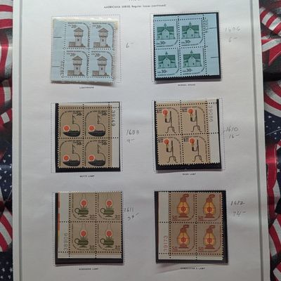 Sale Photo Thumbnail #259: (6) Assorted U.S. Plate Blocks, All Mint, Original Gum, Never Hinged