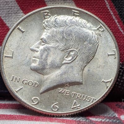 Sale Photo Thumbnail #202: 1964 Kennedy 90% Silver Half Dollar - (BU), 62 years old