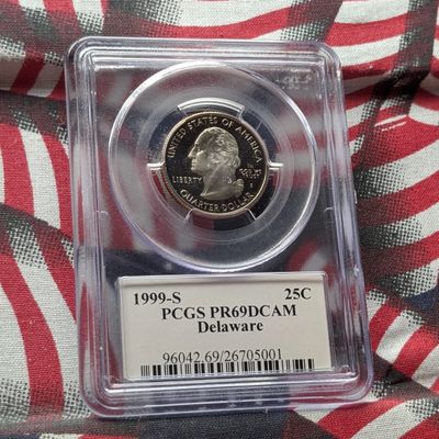 Sale Photo Thumbnail #179: 1999-S Delaware State Quarter PCGS PR69DCAM