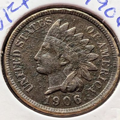 Sale Photo Thumbnail #233: 1906 Indian Head Cent - Strong Liberty w/ Diamonds!