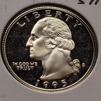 Sale Photo Thumbnail #155: 1995-S Proof Washington 90% Silver Quarter