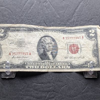 Sale Photo Thumbnail #15: 1953 Series U.S. $2 Red Seal Note