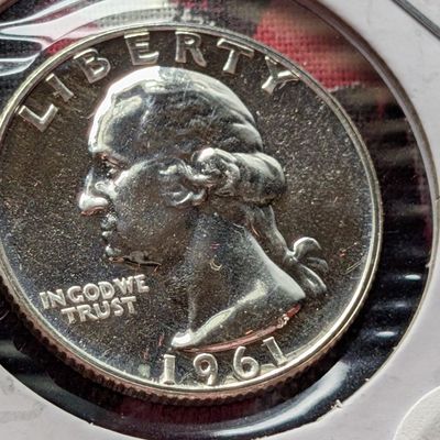 Sale Photo Thumbnail #72: 1961 PROOF Washington 90% Silver Quarter