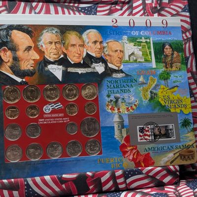 Sale Photo Thumbnail #226: 2009-D Only U.S. Mint Uncirculated Coin Set w/ Territorial Quarters & Stamp From The Postal Commemorative Society