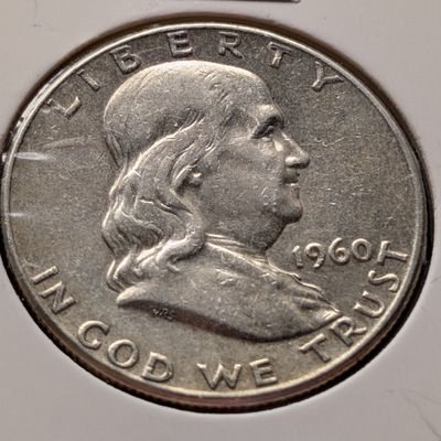 Sale Photo Thumbnail #366: 1960 Franklin 90% Silver Half Dollar