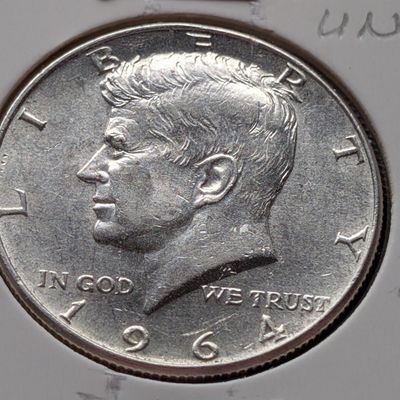 Sale Photo Thumbnail #93: 1964 Kennedy 90% Silver Half Dollar - UNC.